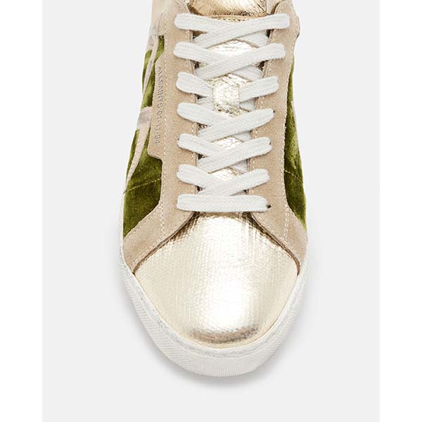 Allsaints Australia Womens Sheer Bolt Leather Sneakers Green AU36-862